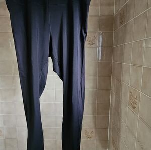 Women's Hyba Black Leggings With Pockets and Ribbed Side Inserts Size XXL
